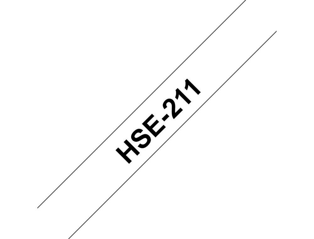 BROTHER - Cinta hse 211 termoretractible 5,8 mm negro/blanco (Ref. HSE211)