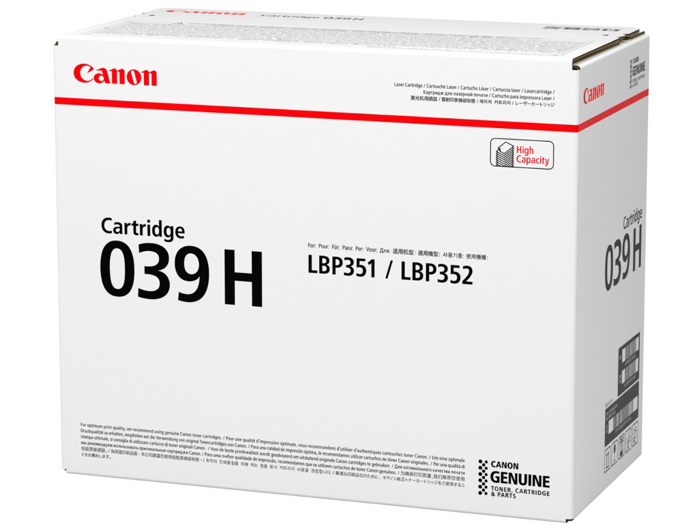 CANON - Toner 039h isensys lbp351x lbp352x negro (Ref. 0288C001)