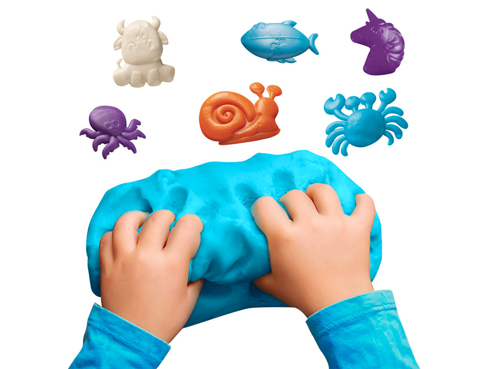 CARIOCA - Pasta de modelar baby dough bote 75 g set de 8 colores surtidos (Ref. 43180)