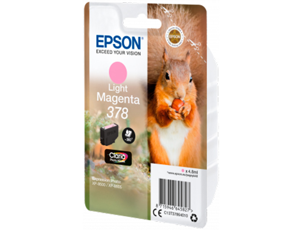 EPSON - Ink-jet 378 expression home xp-8605 / 8606 / xp-15000 / xp-8500 / 8505 magenta claro 360 pag (Ref. C13T37864010)