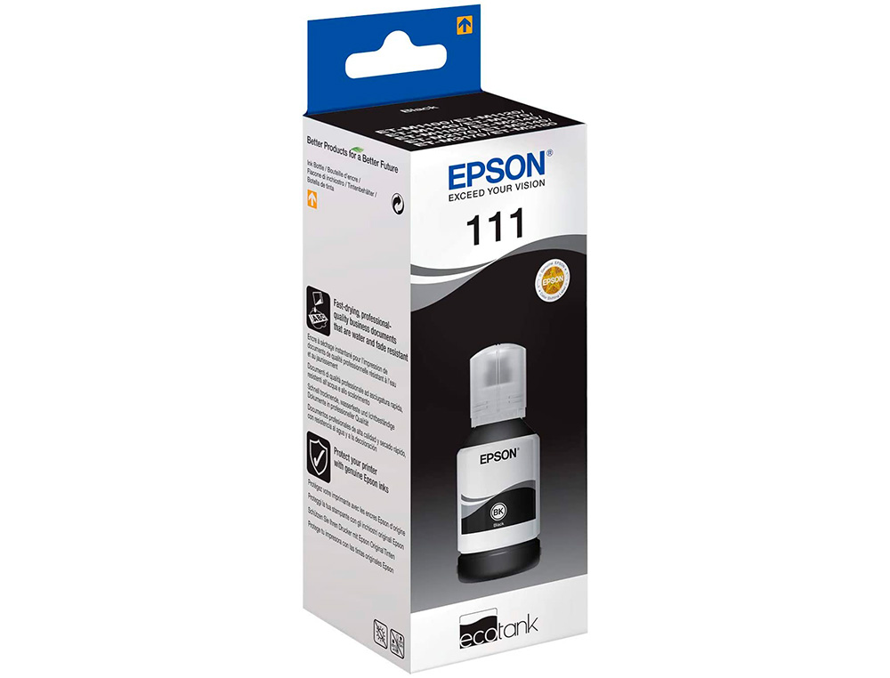 EPSON - Ink-jet ecotank c13t03m140 bk 5k 12 0ml et-m1100 / m1140 / m1170 / m1180 / m2120m negro 6000 (Ref. C13T03M140)