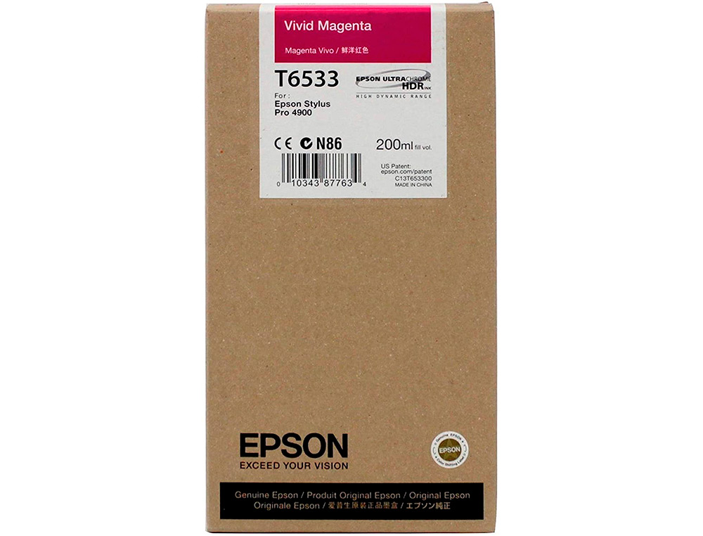 EPSON - Ink-jet gf stylus pro-4900 magenta vivo 200 ml (Ref. C13T653300)