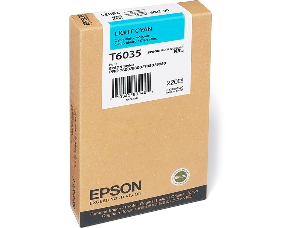 EPSON - Ink-jet gf stylus pro 7880/9880 cian claro (Ref. C13T603500)