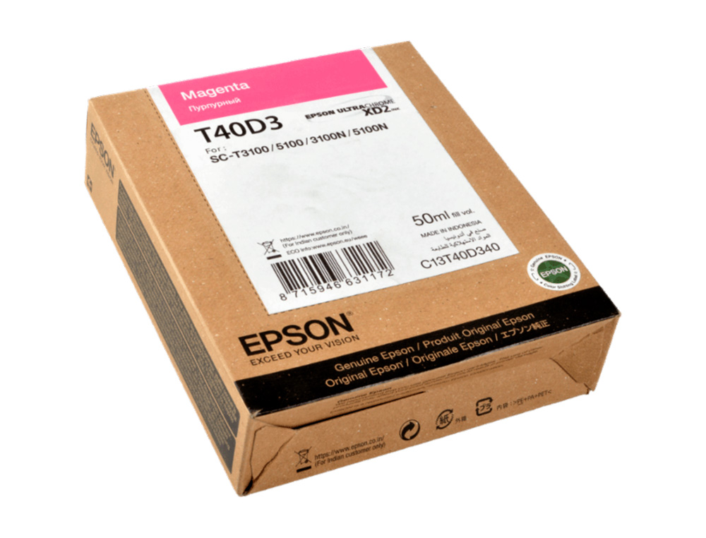 EPSON - Ink-jet ultrachrome xd2 magenta t40d340 sc-t3100 / sc-t5100 50 ml (Ref. C13T40D340)