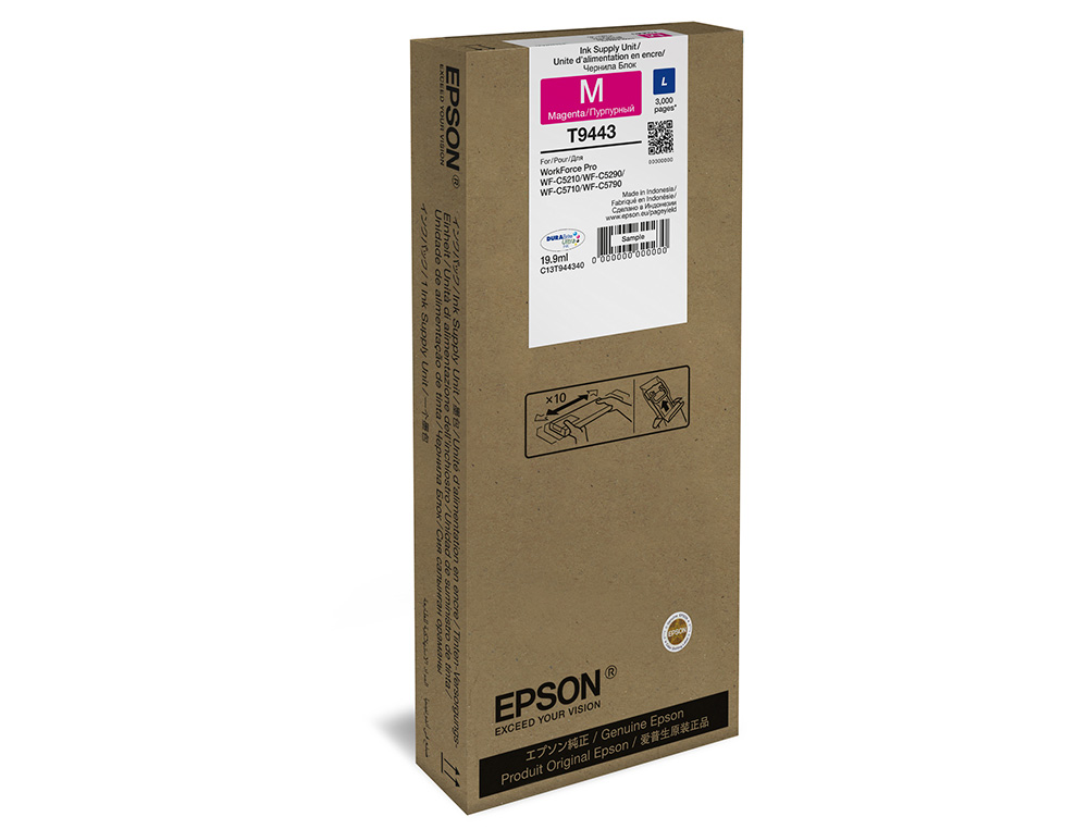 EPSON - Ink-jet wf-c5xxx series ink l magentaá 3000 (Ref. C13T944340)