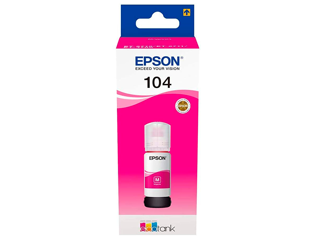 EPSON - Tinta ecotank 104 et-2710 / 2711 / 2712 / 2720 / 2726 / 4700 magenta 7500 paginas (Ref. C13T00P340)