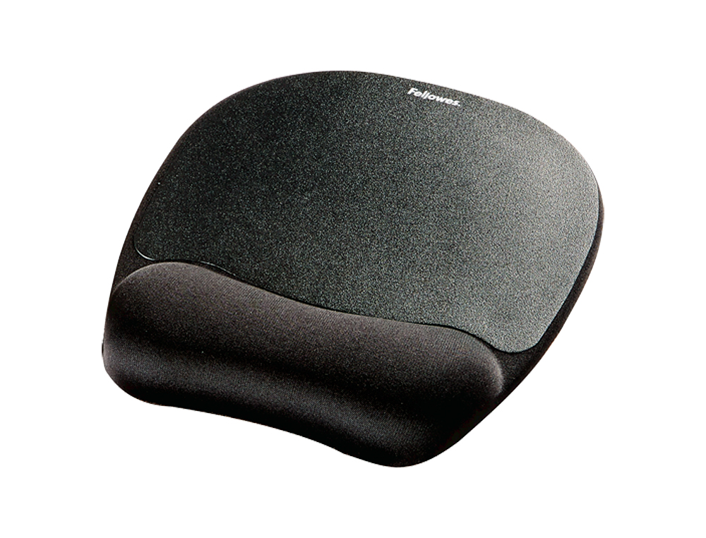FELLOWES - Alfombrilla para raton con reposamuñecas de espuma memory foam negro 230x196x20 mm (Ref. 9176501)