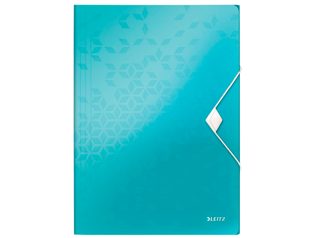 LEITZ - Carpeta wow gomas solapas polipropileno din A4 color turquesa (Ref. 45990151)