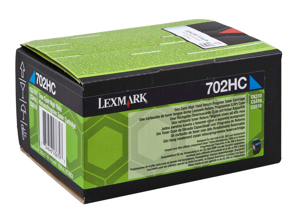 LEXMARK - Toner laser 702hce cs310dn / cs410 dn cian 3000 paginas (Ref. 70C2HCE)