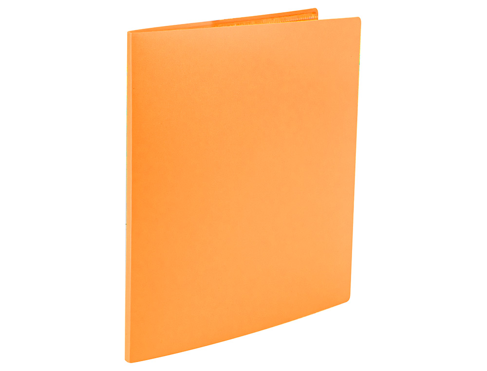 LIDERPAPEL - Carpeta escaparate 80 fundas polipropileno din A4 naranja fluor opaco (Ref. EC97)