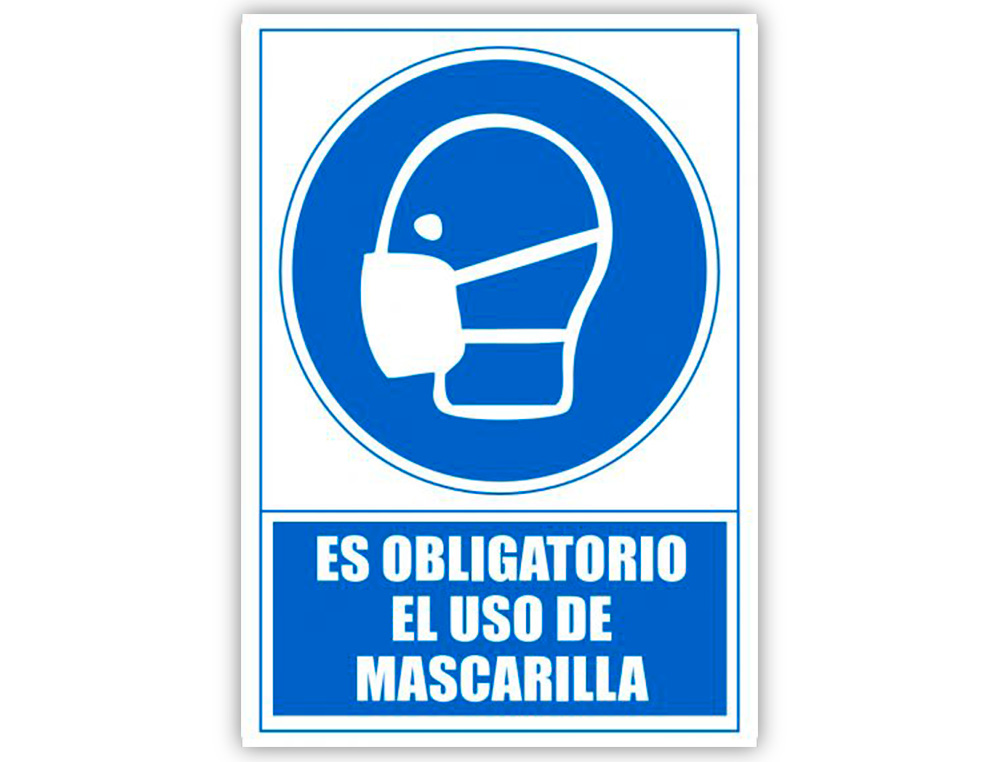ARCHIVO 2000 - Pictograma obligatorio el uso de mascarilla pvc color azul 210x297 mm (Ref. 6173-11 AZ)