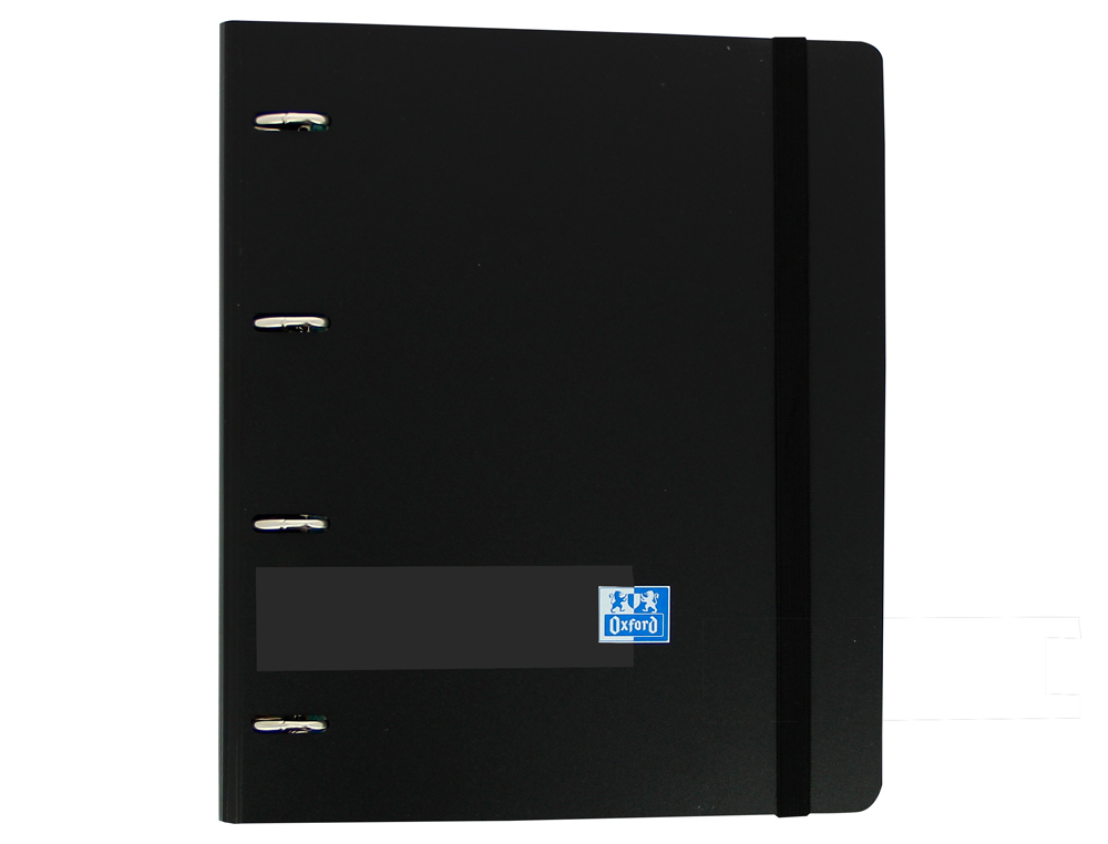 OXFORD - Carpeta con recambio europeanbinder polyfoam 4 anillas 35 mm din a4+ tapa extradura con gomilla negra (Ref. 400119071)