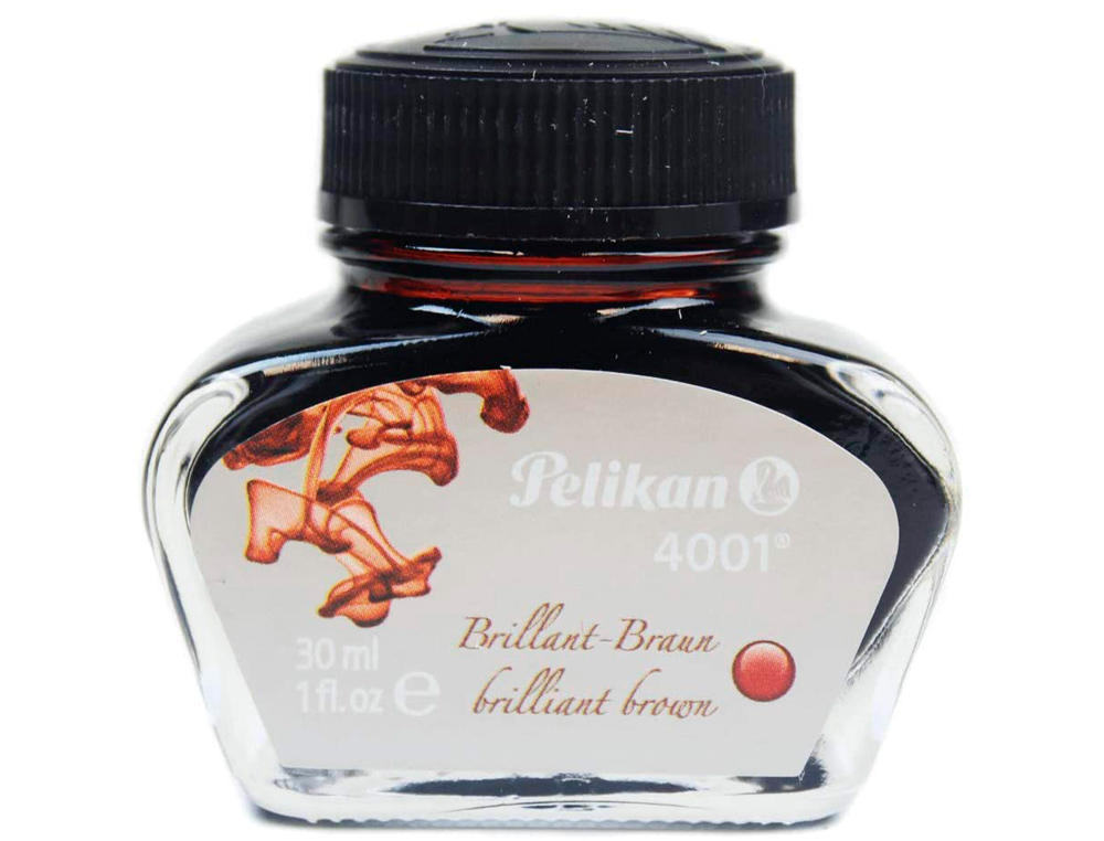 PELIKAN - Tinta estilografica 4001 marron brillante frasco 30 ml (Ref. 311902)