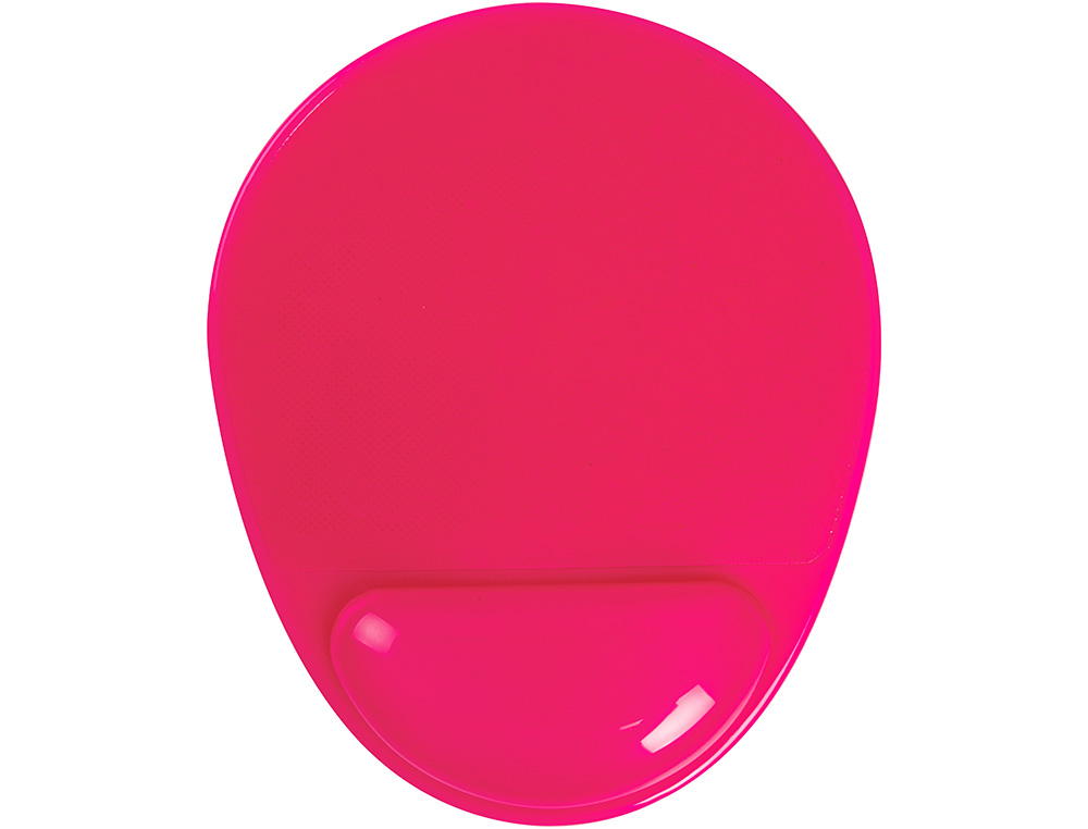 Q-CONNECT - Alfombrilla para raton reposamuñecas de gel pvc color rosa 210x245x20 mm (Ref. KF17229)