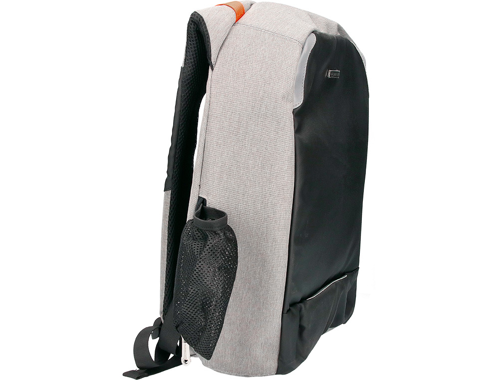 Q-CONNECT - Mochila para portatil 18\&quot; negra / gris poliester impermeable 460x170x310 mm (Ref. KF17990)