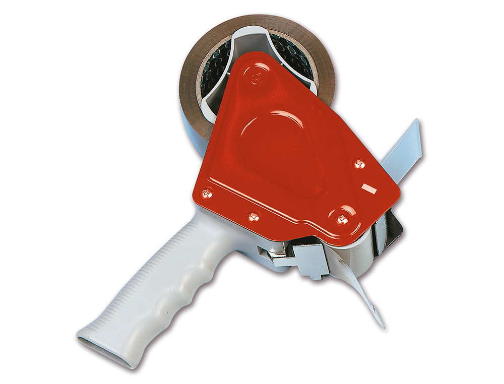 Q-CONNECT - Portarrollo para embalaje para cintas de 66mt x 50mm incluye 2 rollos cinta marron (Ref. KF11268)