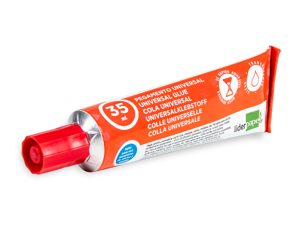 LIDERPAPEL - PEGAMENTO UNIVERSAL TRANSPARENTE 35 ML
