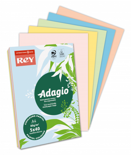 ADAGIO - PAQUETE 500H PAPEL 80GR A3 ROSA PALIDO (Ref.156235)