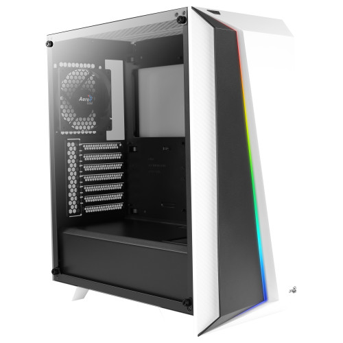 AEROCOOL - CYLON PRO WHITE ADVANCED ATX, RGB 13 MODES, TEMPERED GLASS FULL WINDOW (Ref.CYLONPROWG)