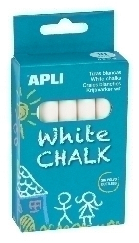 APLI - TIZAS BLANCAS ESTUCHE DE 10 (Ref.14576)