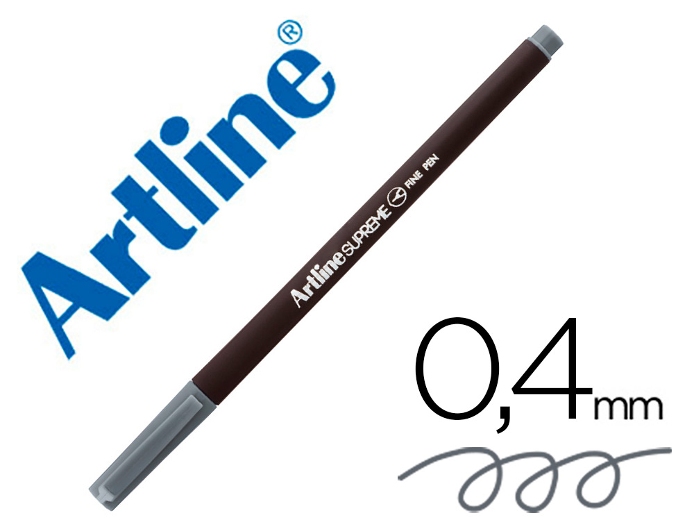 ARTLINE - ROTULADOR SUPREME EPFS200 FINE LINER PUNTA DE FIBRA GRIS 0,4 MM (Ref.EPFS200 G)