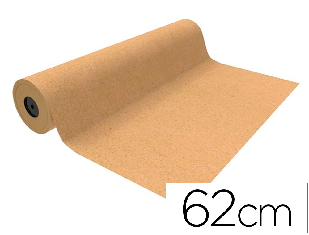 BASIKA - PAPEL de REGALO BOBINA 62 cm x 85 m (2,5 Kg aprox.) KRAFT VERJURADO (Ref.1105010)