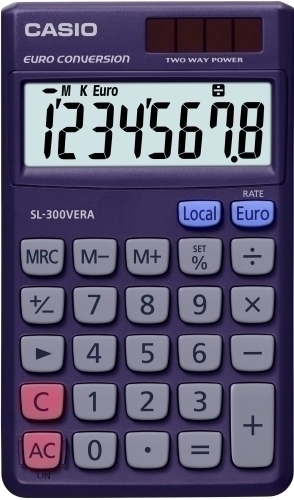CASIO - CALCULADORA de BOLSILLO 8 DIGITOS (Ref.SL-300 VER)