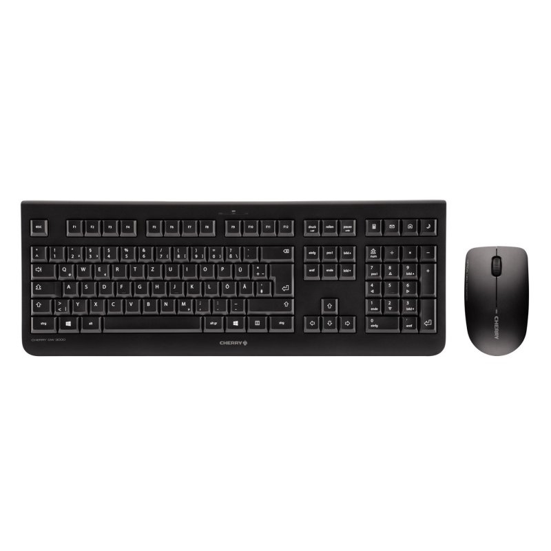 CHERRY - Teclado+Ratón Inalámbrico Inglés DW3000 Neg (Ref.JD-0710GB-2)