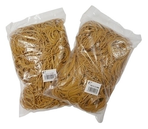 CI - GOMAS ELASTICAS BOLSA de 1 KILO de 120 mm. (Nº12) (Ref.GO1000BA120)