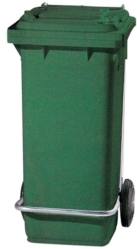 DARLIM - CONTENEDOR PROFESIONAL CON RUEDAS Y PEDAL 120 LITROS VERDE (Ref.P06035)