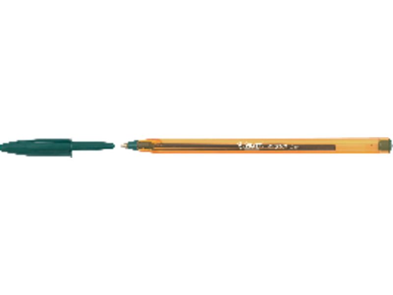 BIC - Boligrafo Cristal Fine Cuerpo naranja Trazo 0.3 mm Tinta negra Capuchón ventilado (Ref.872731)