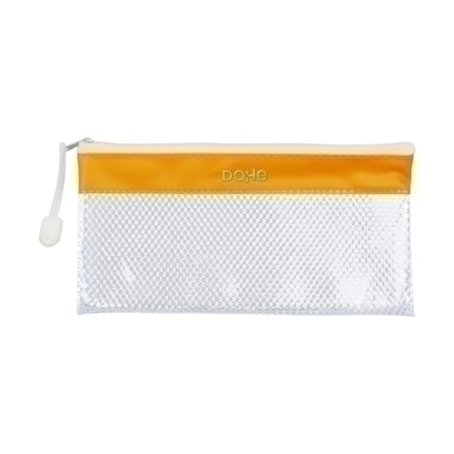 DOHE - PORTATODO CREMALLERA APAISADO PVC BLANCO/AMARILLO (Ref.91228)