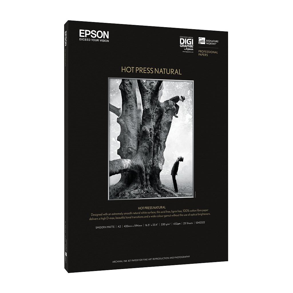 EPSON - GF Papel Artístico Hot Press Natural A3+ (Ref.C13S042320)