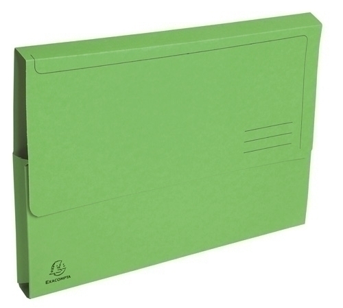EXACOMPTA - SUBCARPETA FOREVER (BOLSA FUELLE 32mm) 290g A4 VERDE PAQUETE de 10 (Ref.46973E)