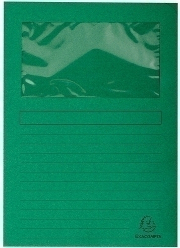 EXACOMPTA - SUBCARPETA FOREVER VENTANA 120g A4 VERDE CLARO PAQUETE de 25 (Ref.50253E)