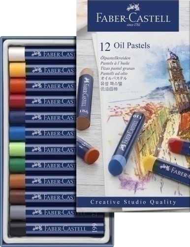 FABER CASTELL - CERAS PASTEL FABER GOLDFABER STUDIO OIL CAJA de 12 (Ref.127012)