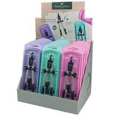 FABER CASTELL - COMPÁS ARTICULADO DE AJUSTE RÁPIDO Y ADAPTADOR UNIVERSAL 17MCM C/RECAMBIO EN EXPOSITOR (Ref.32722-8-D-P)