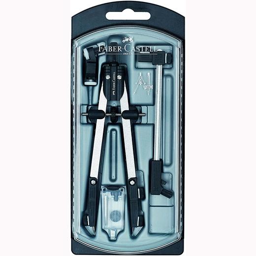 FABER CASTELL - COMPÁS DE AJUSTE RÁPIDO ADAPTADOR UNIVERSAL ALARGADERA Y ACCESORIOS (Ref.32724-A)