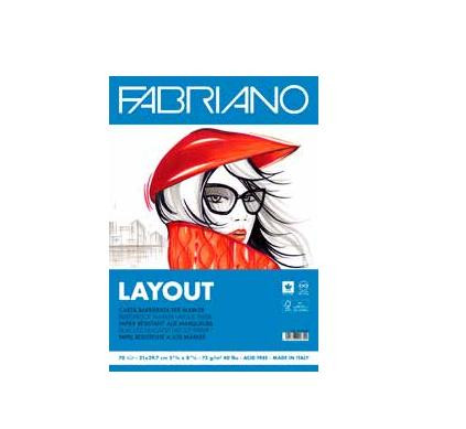 FABRIANO - BLOC LISO ENCOLADO A4 70HOJAS 75 GR TODO TIPO TINTAS (Ref.F19100505)
