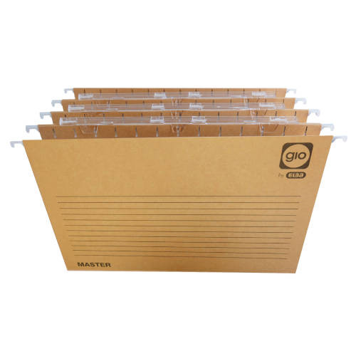 GIO BY ELBA - CARPETA COLGANTE GIO cart.MASTER visor PANORAMICO &quot;V&quot; BICOLOR 240g Fº PROLONGADO PAQUETE de 25 (43700/T30020) (Ref.400047715)