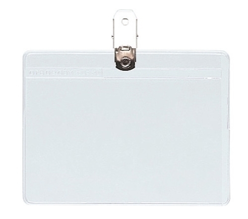 GRAFOPLÁS - FUNDA DISTINTIVO PVC 200µ con PINZA 57x95mm PAQUETE de 50 (Ref.9081000)