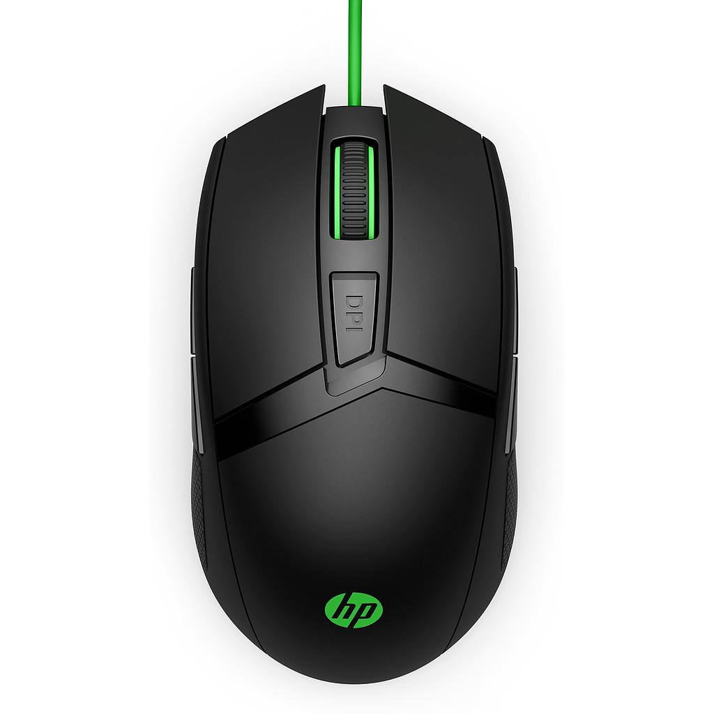 HP - Raton Gaming 300 Optico/5000 DPI/4PH30AA/ Negro,Verde (Ref.4PH30AA#ABB)