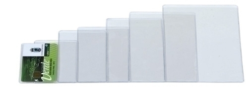 IBERPLAS - FUNDA PORTACARNET PVC 150µ REBAJE PL.NJ.50Q 80x120mm PAQUETE de 50 (Ref.50Q-10)