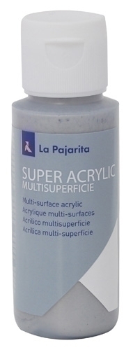 LA PAJARITA - PINTURA ACRILICA 60 ml (bote) PLATA A-50 (Ref.182476)