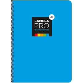 LAMELA - CUADERNO ESPIRAL 100 HOJAS FOLIO CUADRÍCULA 4X4 CON MARGEN AZUL -PAQUETE 5U- (Ref.7FTE104A)