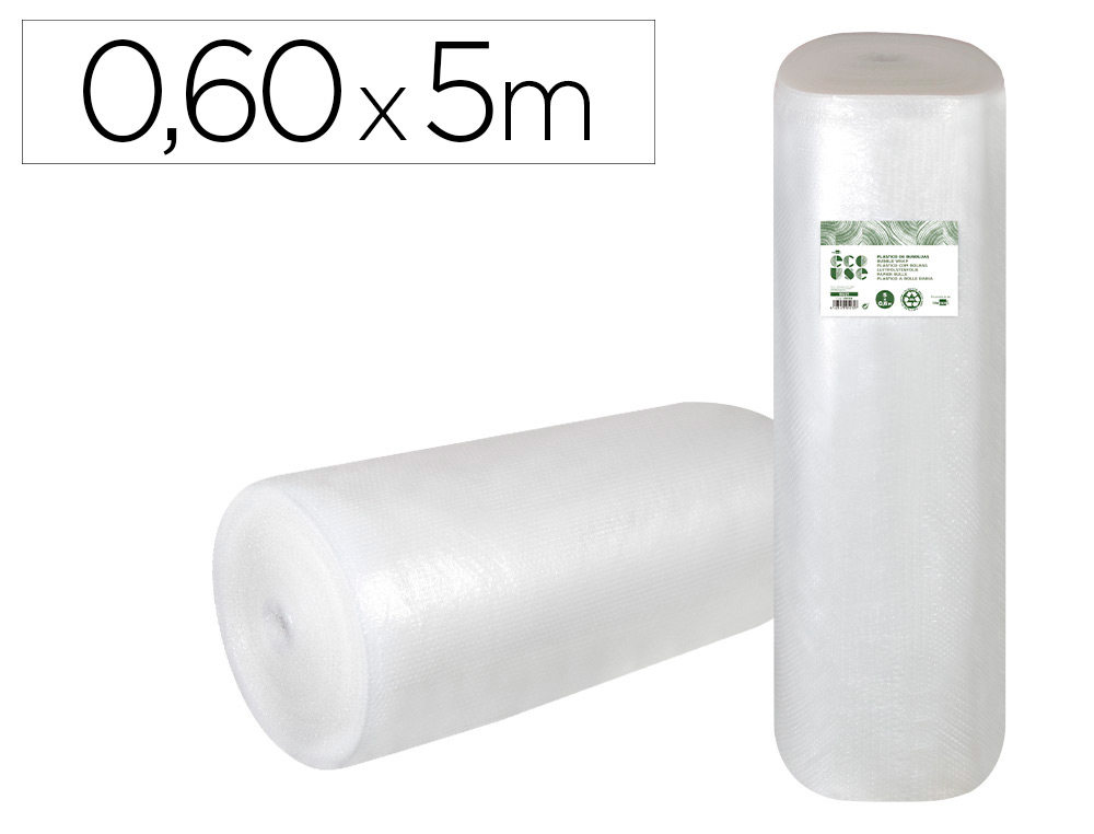 LIDERPAPEL - PLASTICO BURBUJA ECOUSE 0.60X5M 30% DE PLASTICO RECICLADO (Ref.BU21)