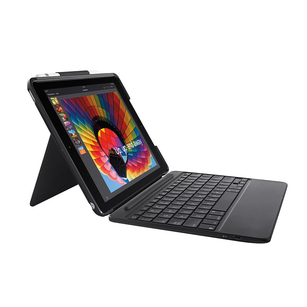 LOGITECH - Funda con Teclado Slim Gris para iPad 24.6 cm (9.7) (Ref.920-009041)