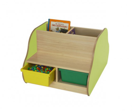 MOBEDUC - BANCO LIBRERÍA DOBLE 4 NIÑOS HAYA (Ref.602108HP18)