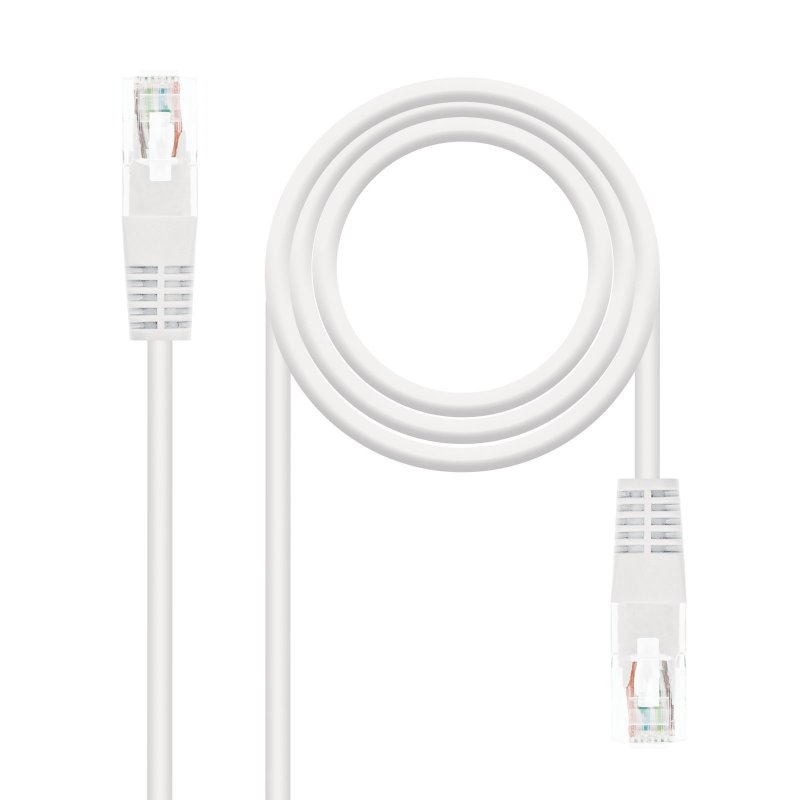 NANOCABLE - CABLE RED LATIGUILLO RJ45 CAT.6 UTP AWG24, BLANCO, 1.0 M (Ref.10.20.0401-W)