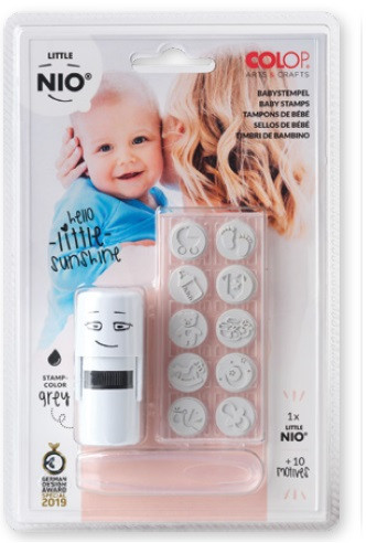 NIO BY COLOP ARTS&amp;CRAFTS - BLISTER IMPRENTILLA LITTLE NIO 10 PICTOS TEMÁTICA &quot;BEBÉS&quot; COLOP (Ref.NIL002)